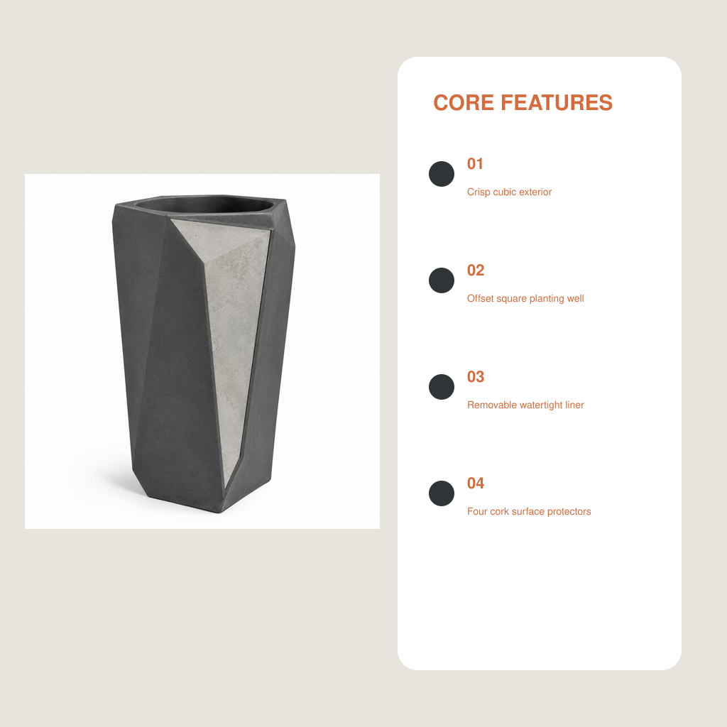 Axis Cube Tabletop Planter