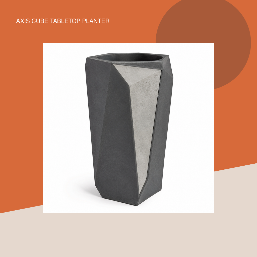 Axis Cube Tabletop Planter