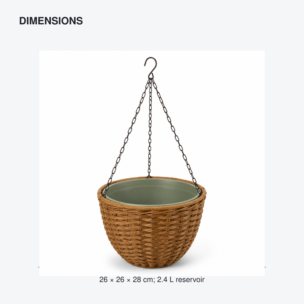 Azure Tile Self-Watering Planter