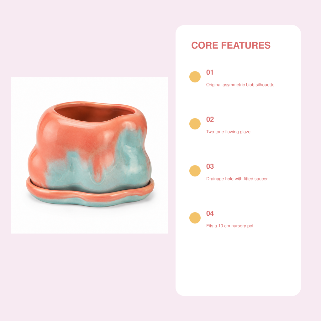 Jelly Blob Tabletop Planter