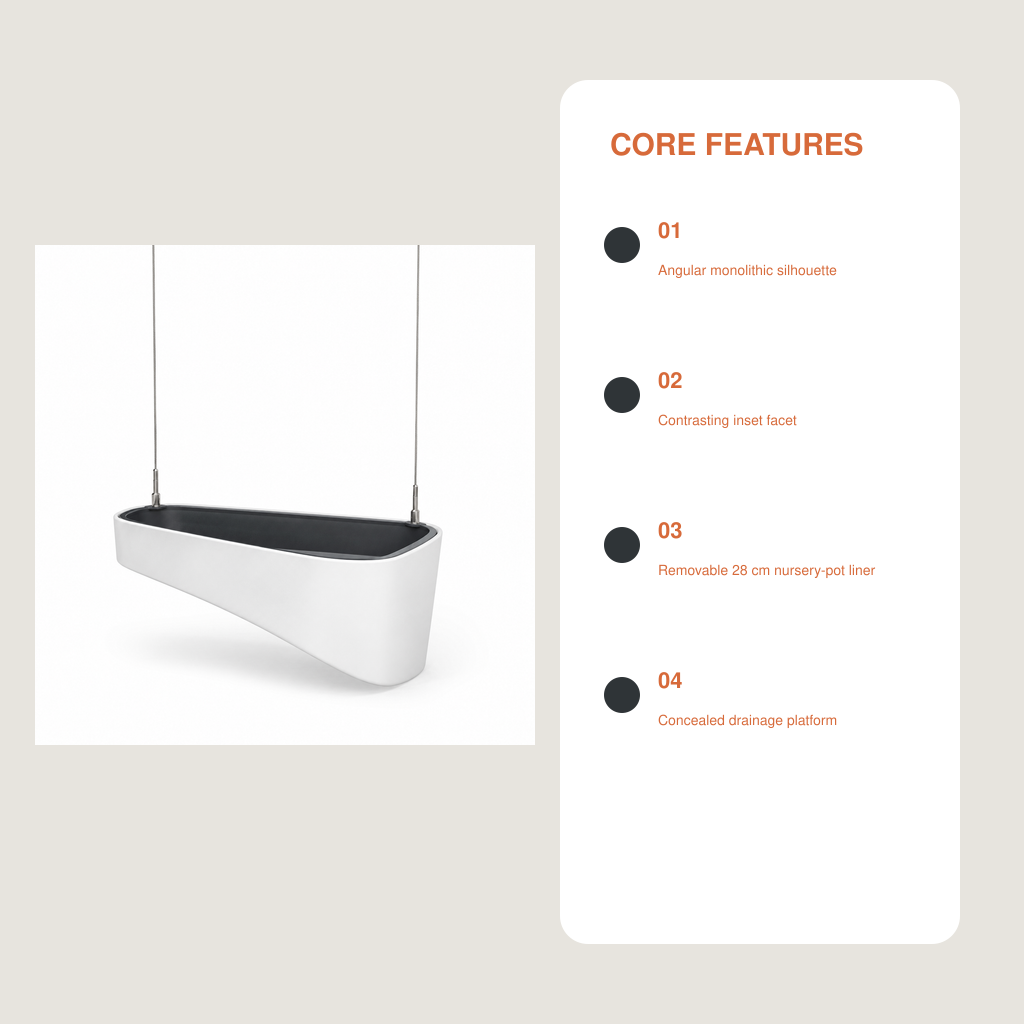 Monolith Facet Floor Planter
