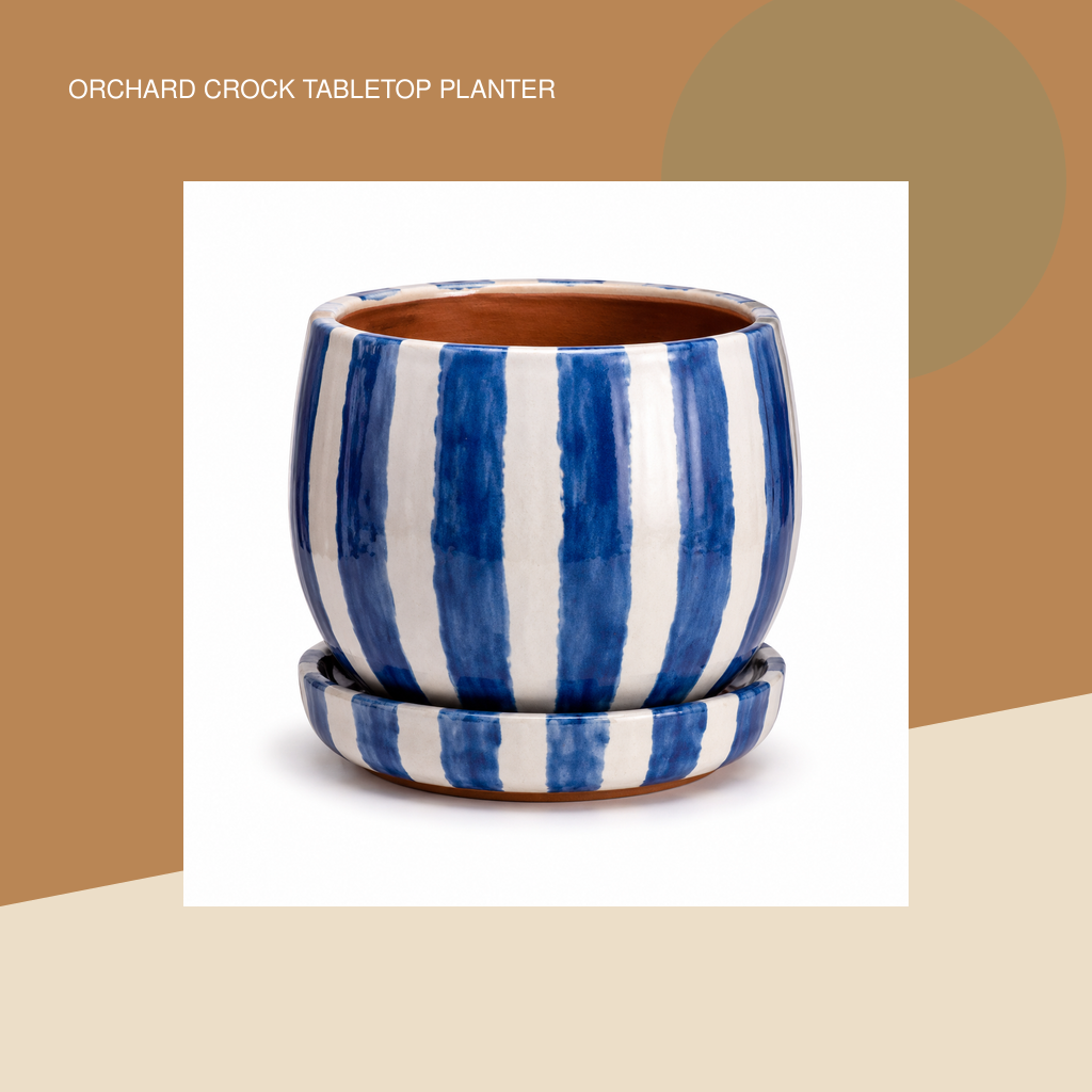 Orchard Crock Tabletop Planter
