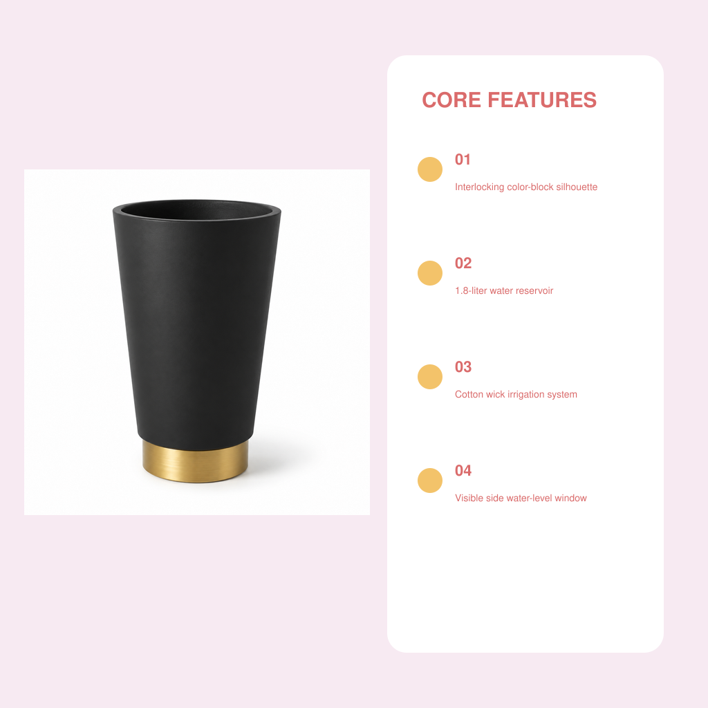 Puzzle Stack Self-Watering Planter