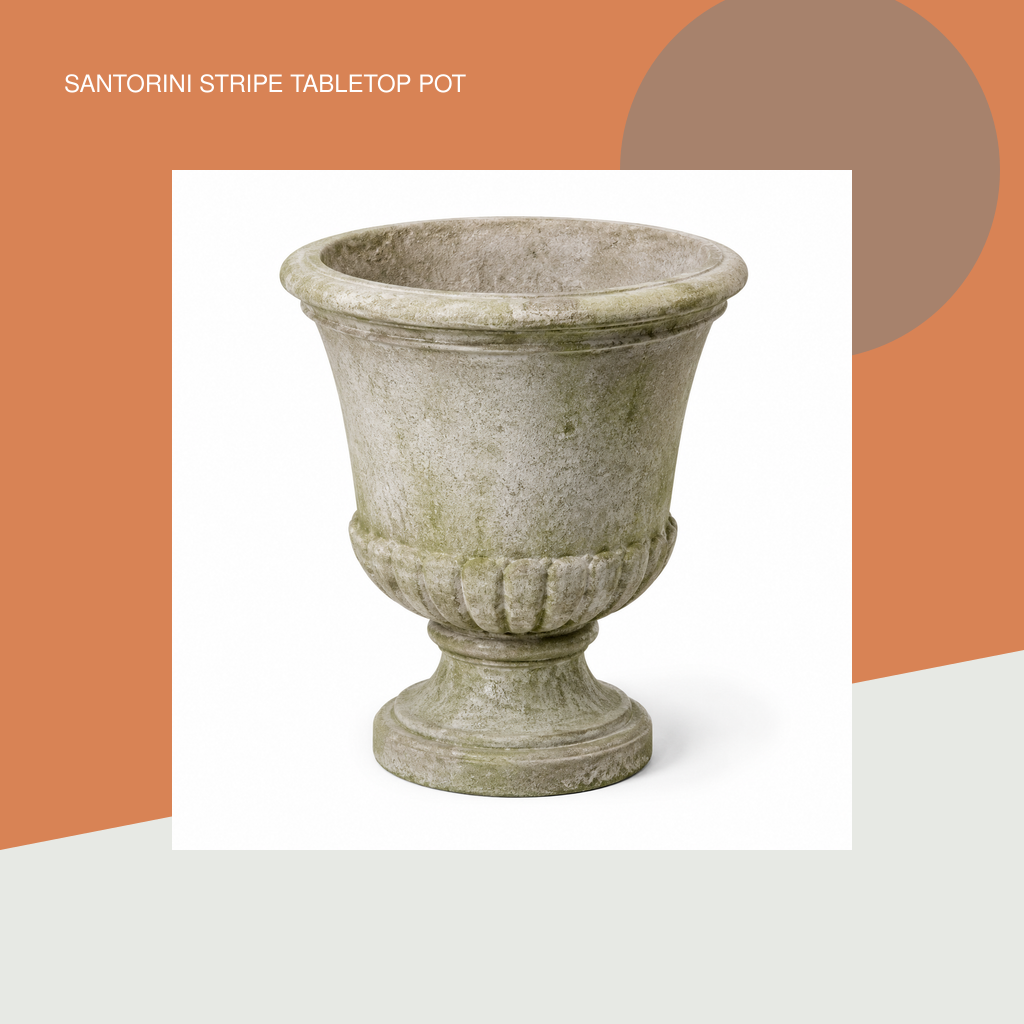 Santorini Stripe Tabletop Pot