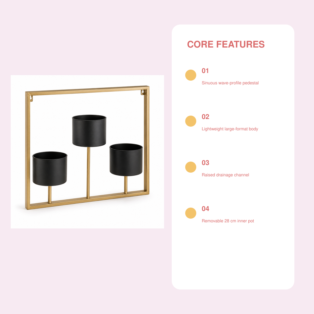 Wiggle Wave Pedestal Planter