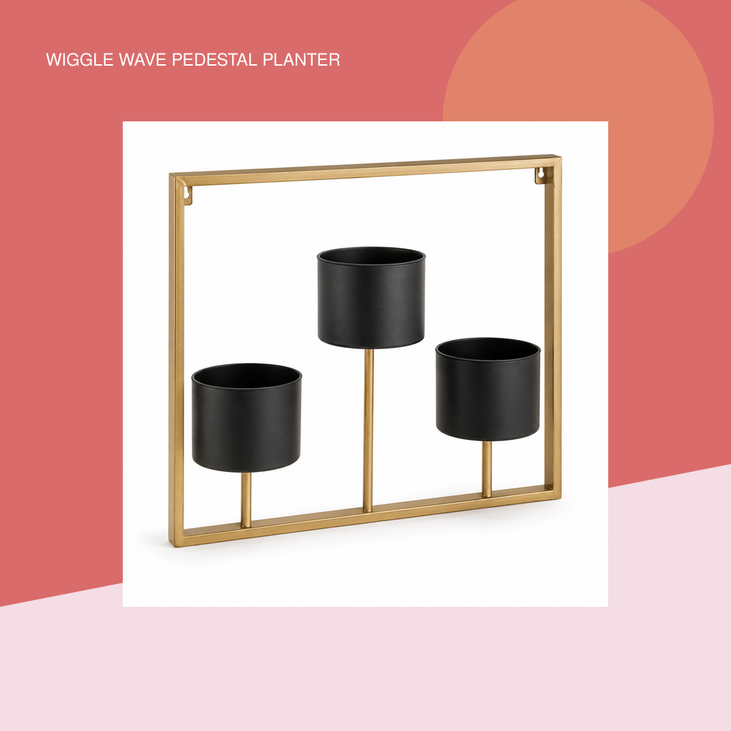 Wiggle Wave Pedestal Planter